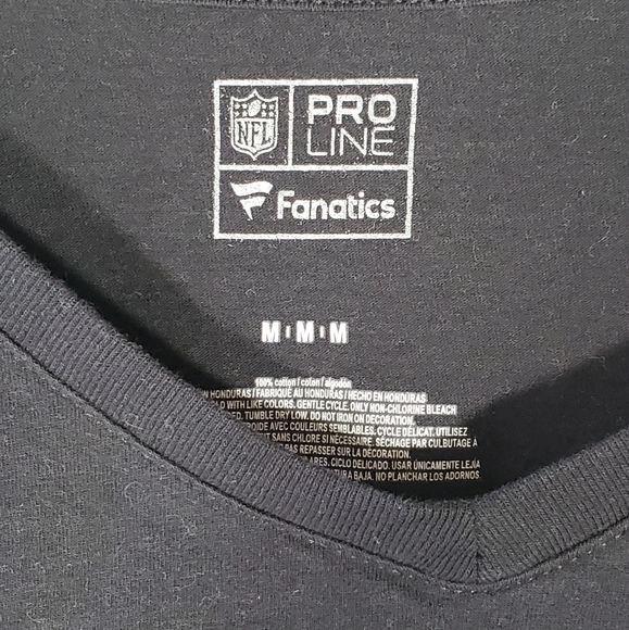 PITTSBURGH STEELERS BLACK NFL FANATICS PRO LINE V-NECK L/S Shirt - Picture 2 of 5